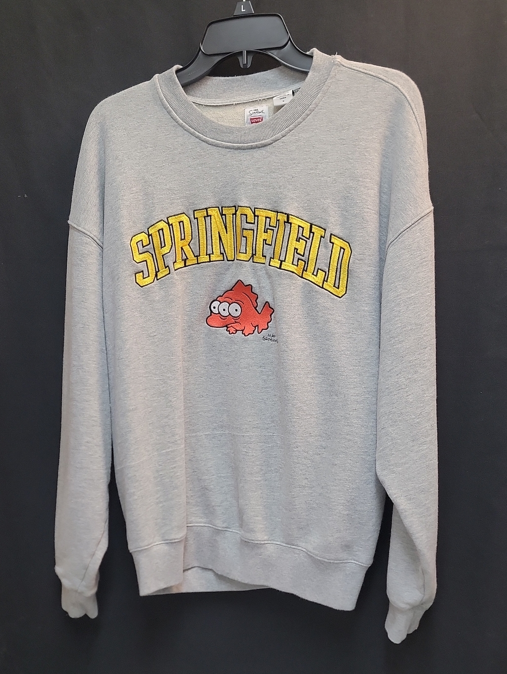 Levi's X sinpsons Gray Springfield Graphic Crewneck Sweatshirt